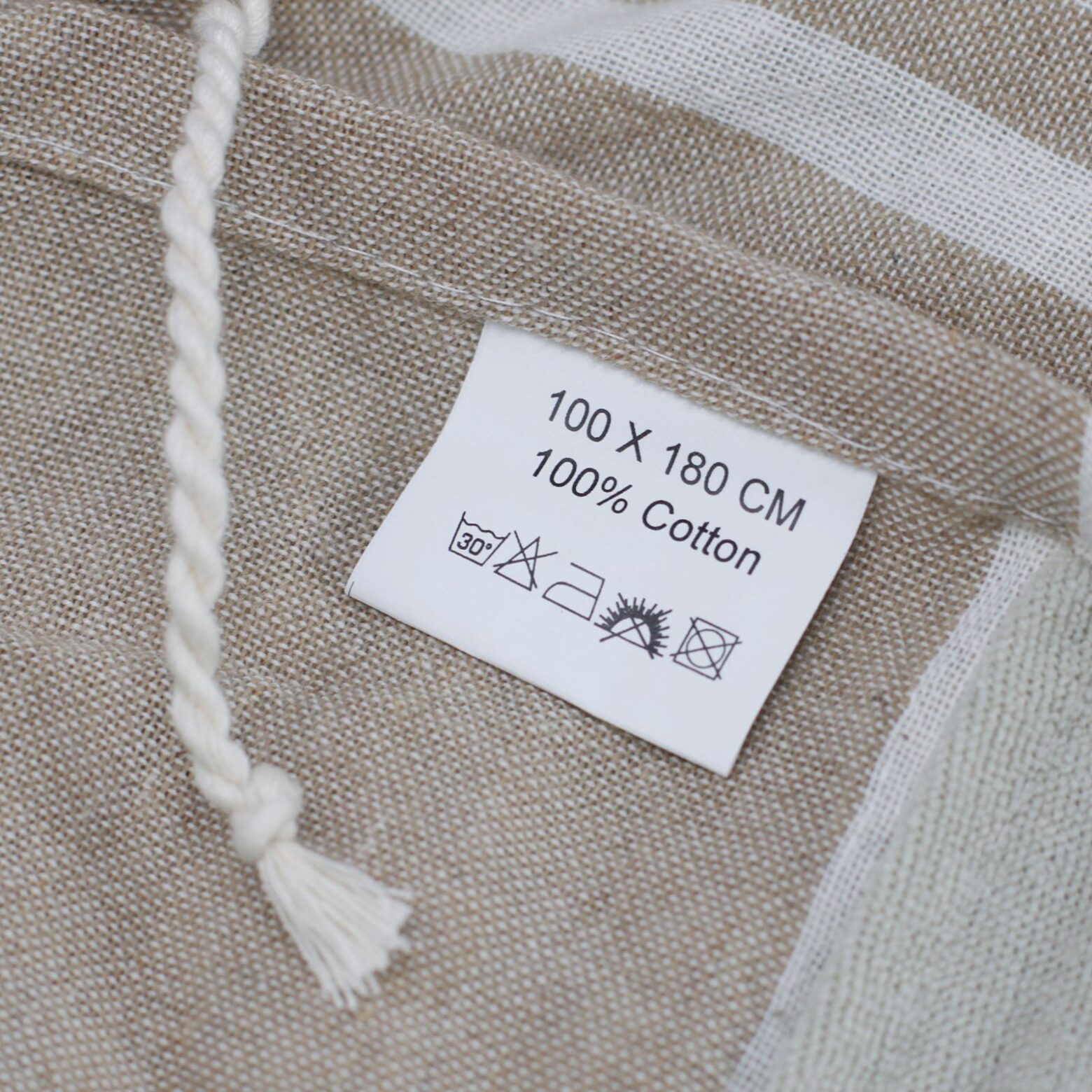 Cotton Pario Towel - 100x180 cm - Warm Sand - Image 9