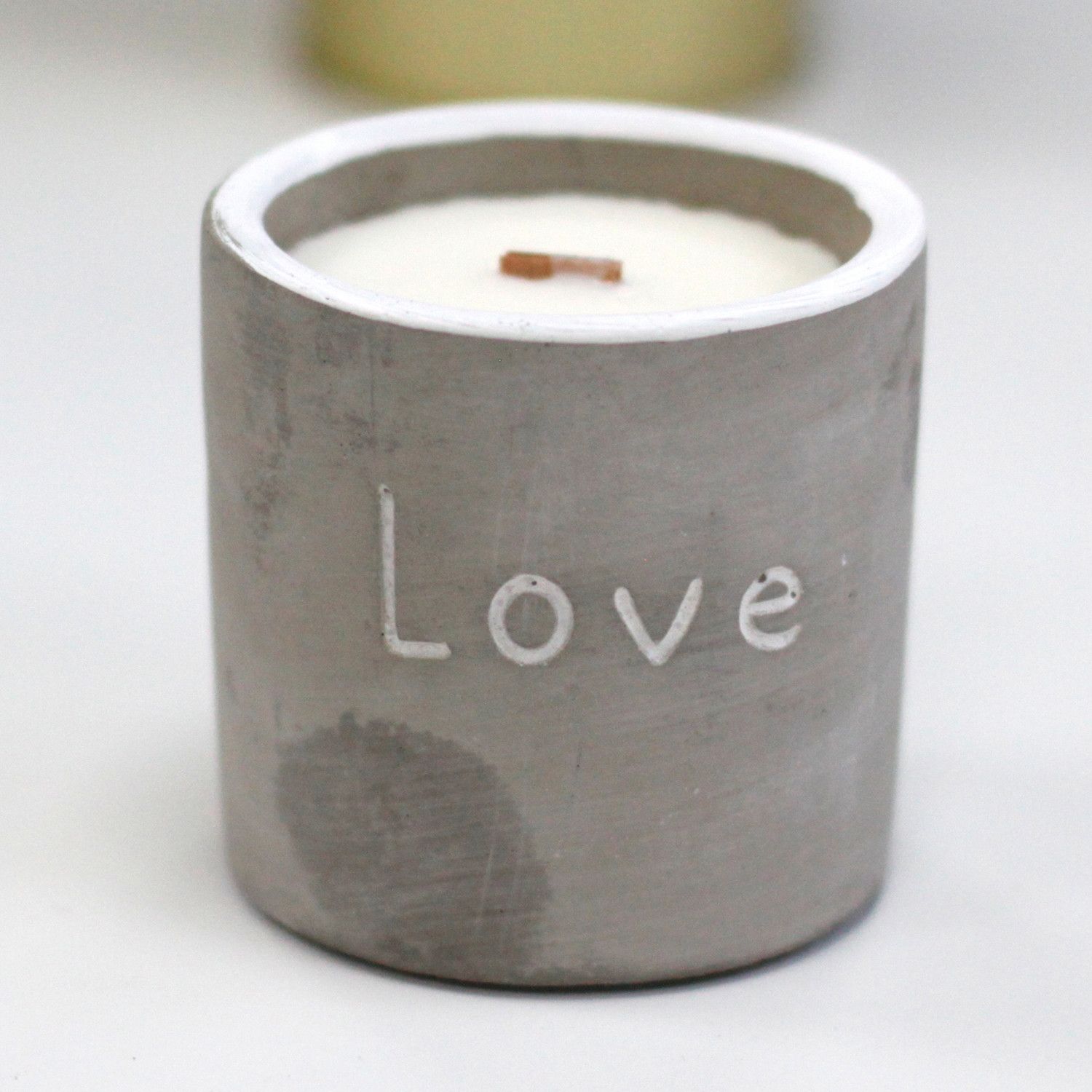Med Concrete Soy Candle - Love - Purple Fig & Casis - Image 3