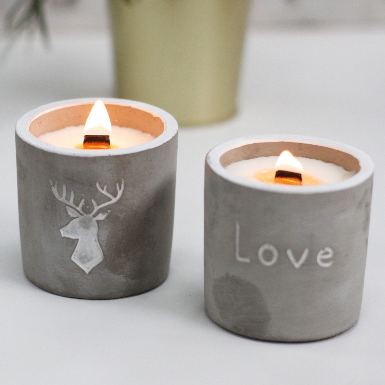 Med Concrete Soy Candle - Stag Head - Whiskey & Woodsmoke - Image 7