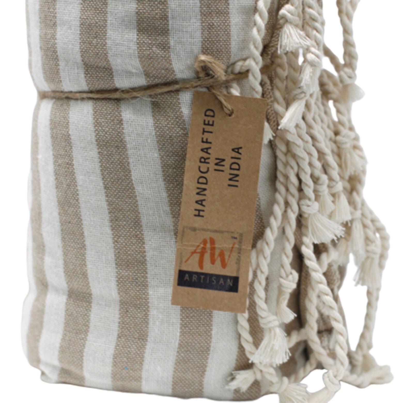Cotton Pario Towel - 100x180 cm - Warm Sand - Image 4