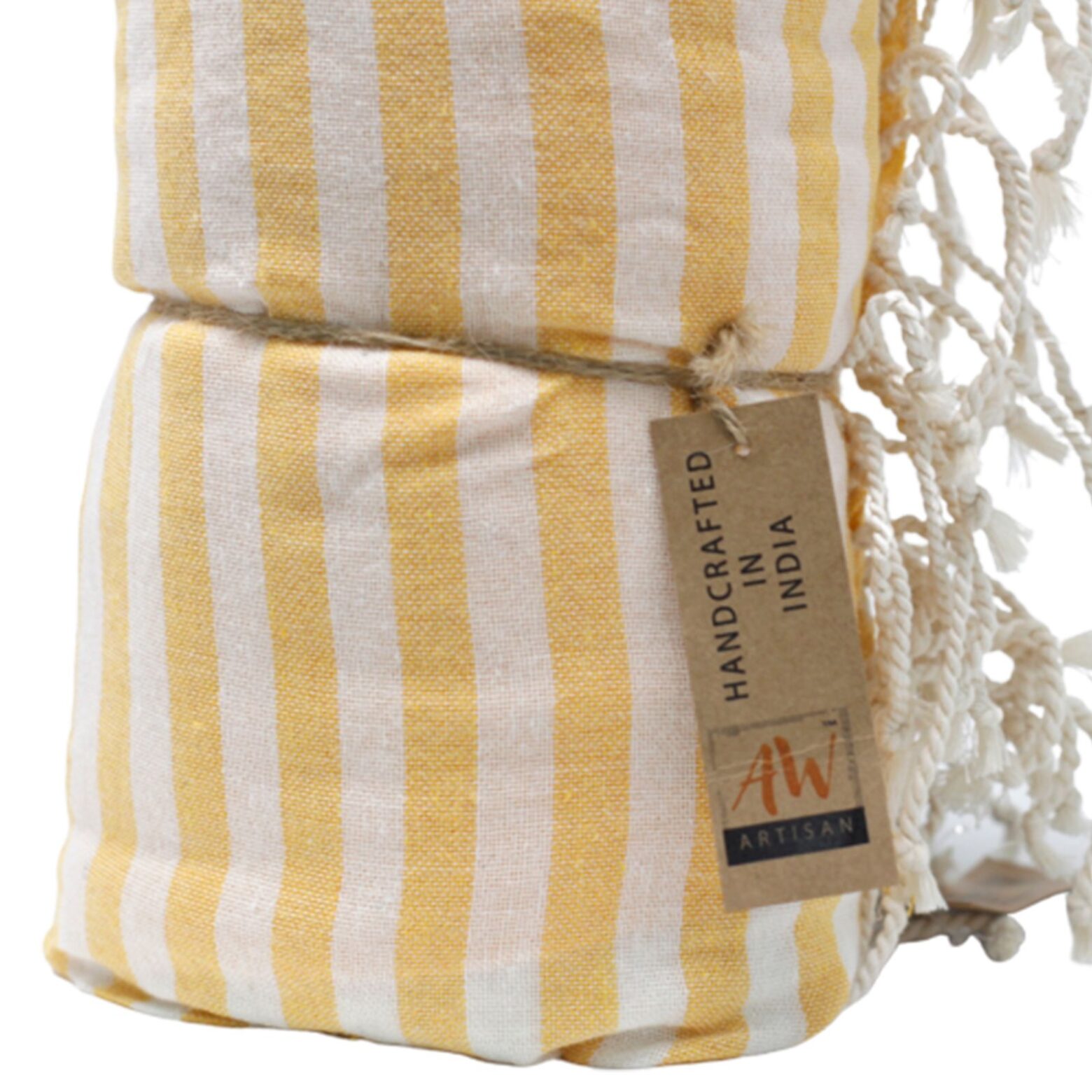 Cotton Pario Towel - 100x180 cm - Sunny Yellow - Imagen 4