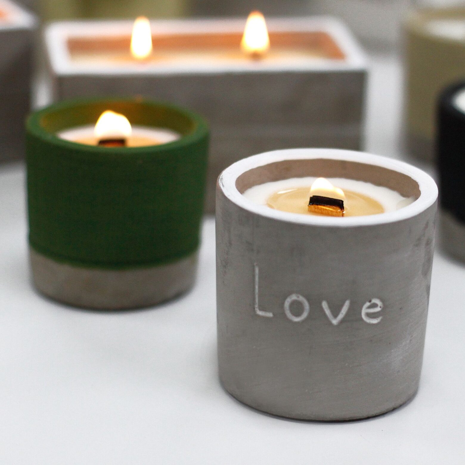 Med Concrete Soy Candle - Love - Purple Fig & Casis - Image 12