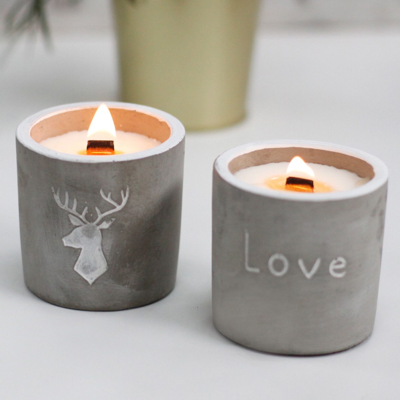 Med Concrete Soy Candle - Love - Purple Fig & Casis - Image 13
