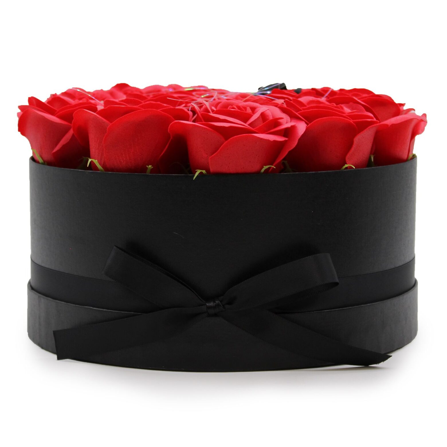 Soap Flower Gift Bouquet - 14 Red Roses - Round - Imagen 9