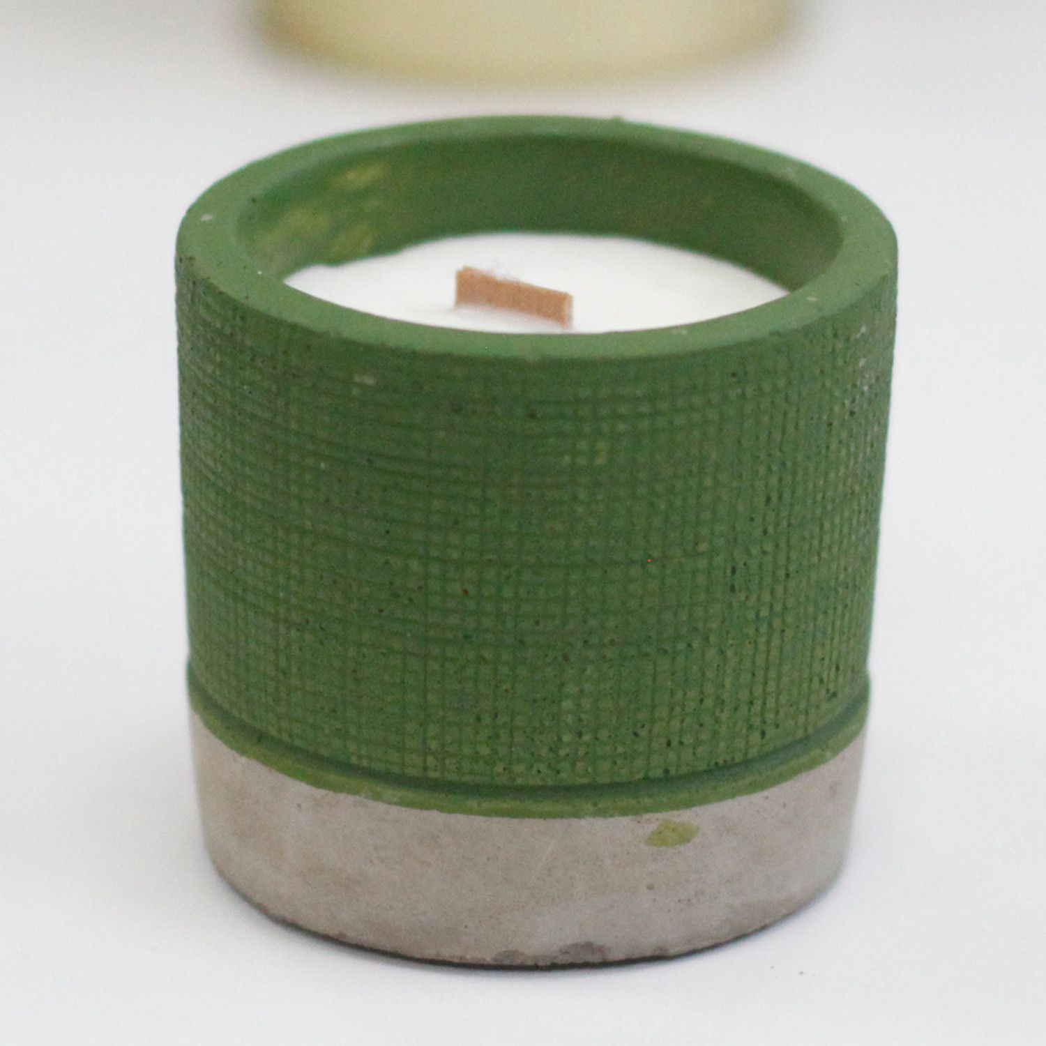 Pot Concrete Soy Candle - Green - Sea Moss & Herbs - Зображення 3