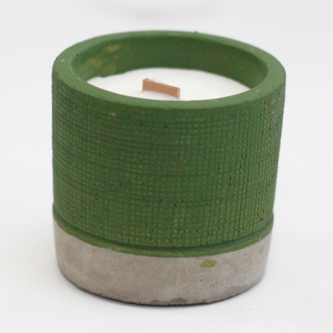 Pot Concrete Soy Candle - Green - Sea Moss & Herbs - Зображення 2