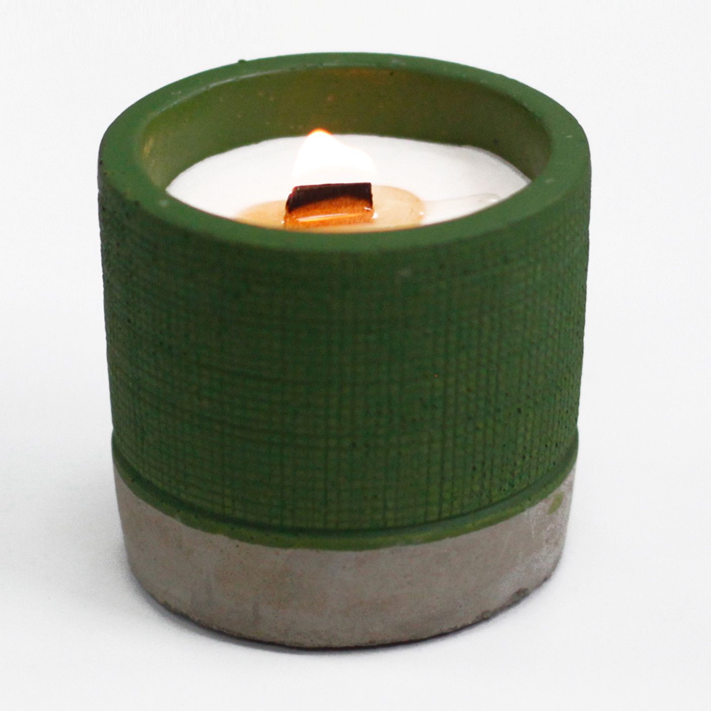 Pot Concrete Soy Candle - Green - Sea Moss & Herbs - Зображення 4