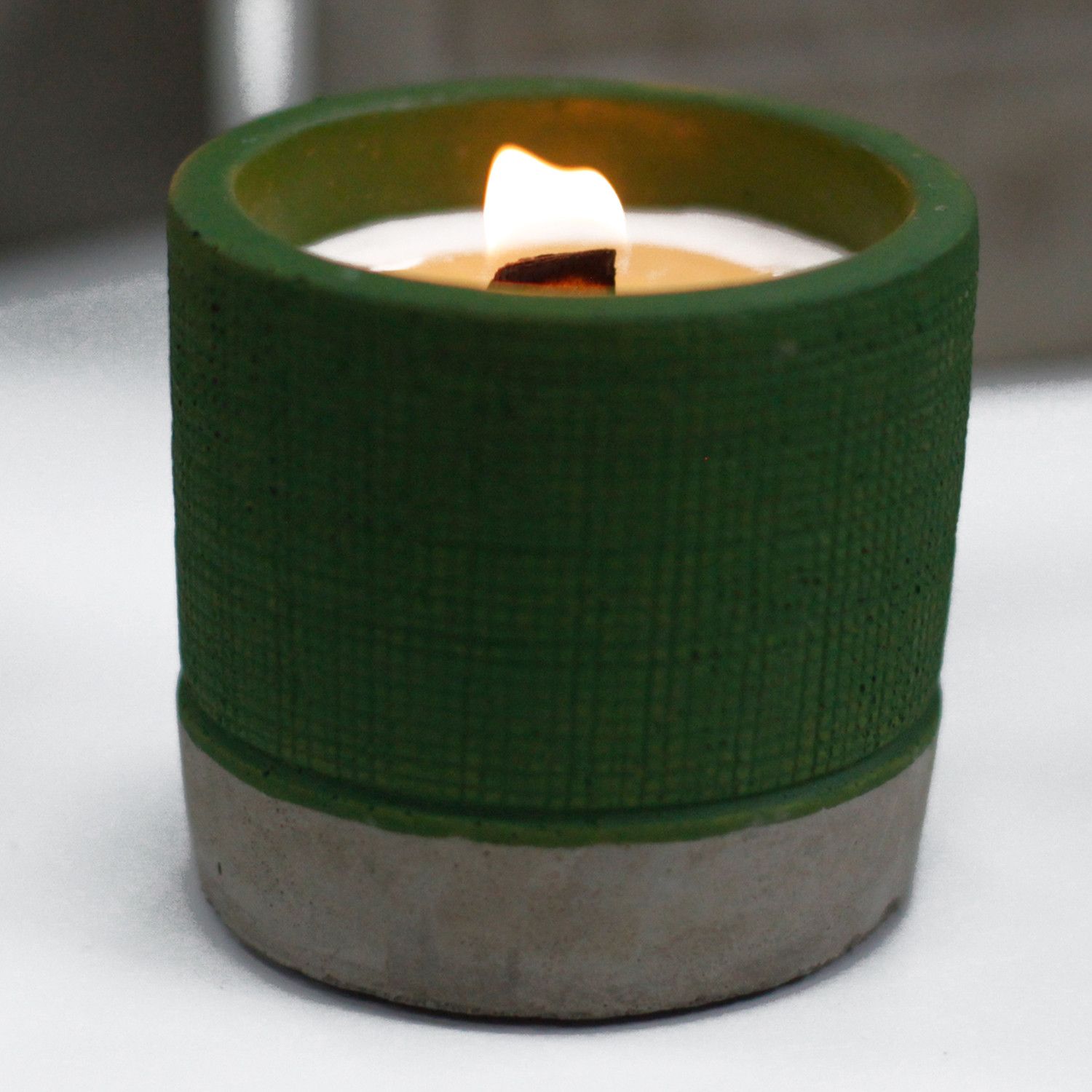 Pot Concrete Soy Candle - Green - Sea Moss & Herbs - Зображення 5
