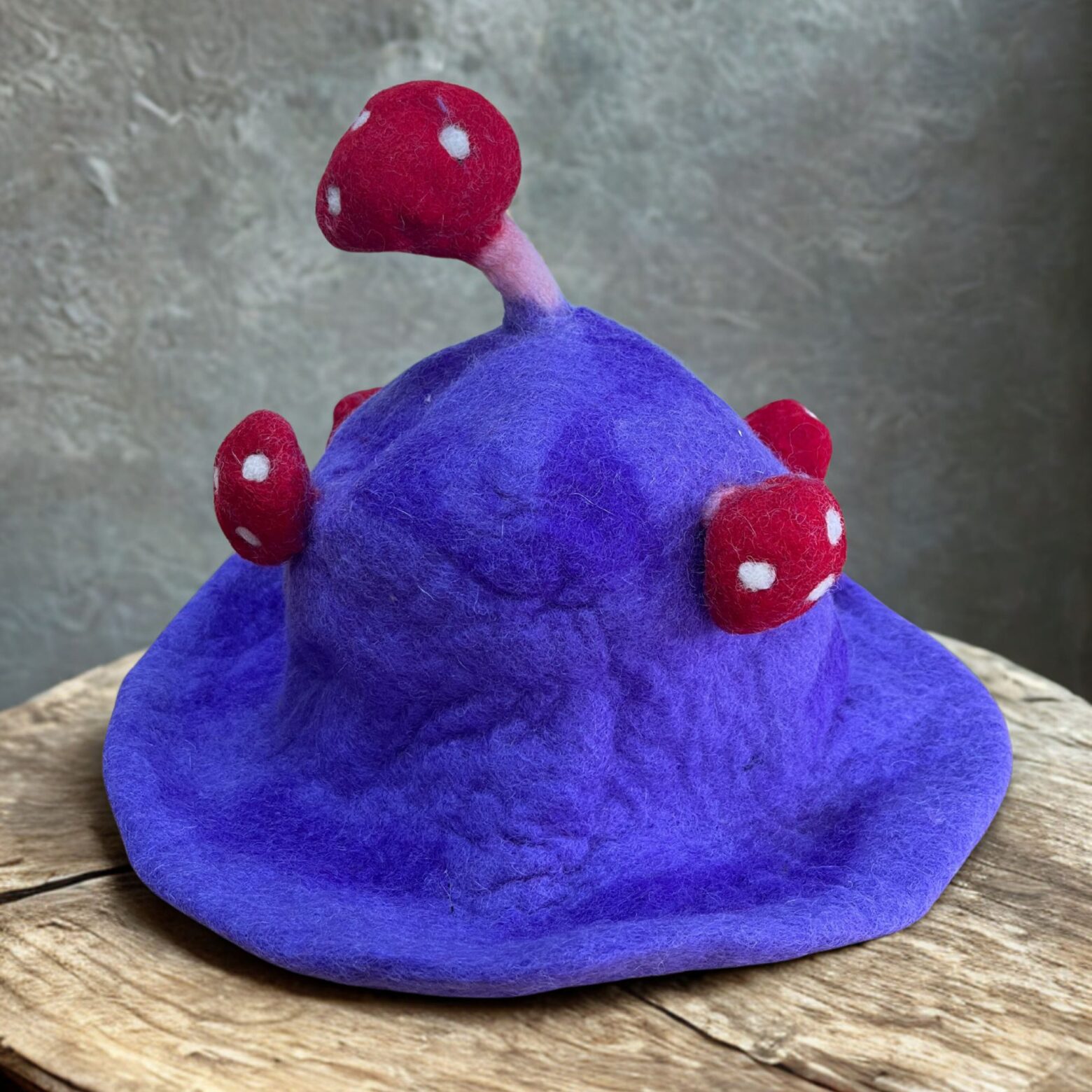 Felted Mushroom Hat - Dreamy Purple Haze - Image 2